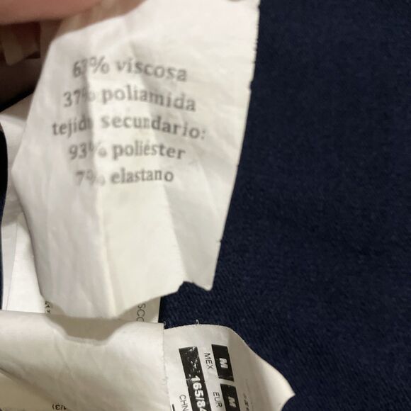 Adolfo Dominguez Shacket Jacket Full Zip Navy Blue Ruched Lightweight Women’s M - Picture 6 of 8